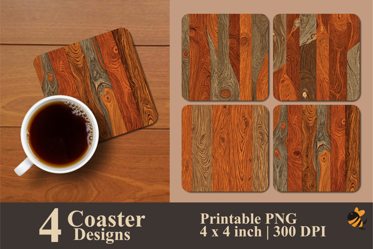 Wood Fiber Coaster Sublimation Design
