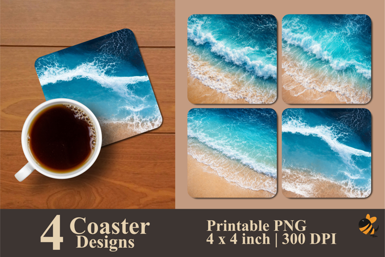 Foam Symphony Coaster Sublimation Design