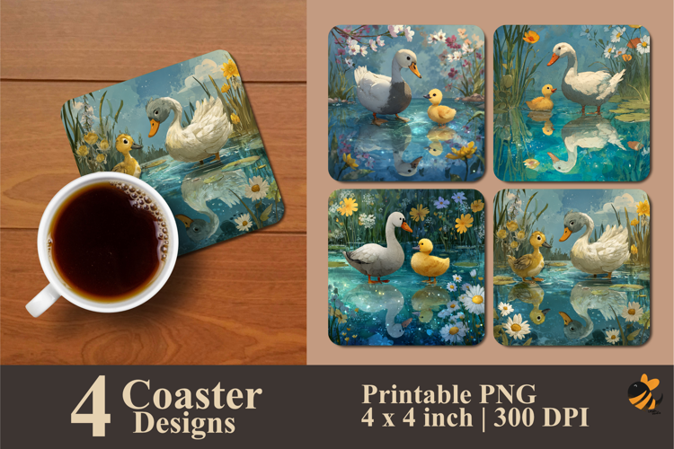 Wild Goose Coaster Sublimation Design