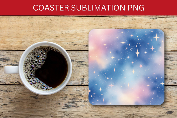 square coaster - moon stars