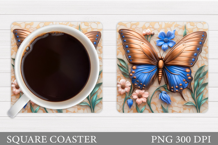 Butterfly Coaster Design. Butterfly Sublimation