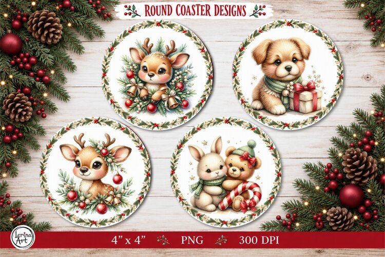 4 Round Christmas Decor | Christmas Decor example image 1