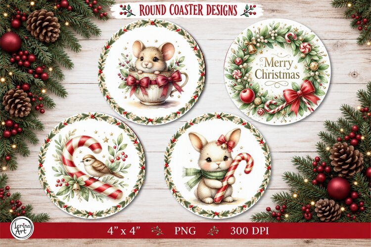 4 Round Christmas Decor | Christmas Decor example image 1