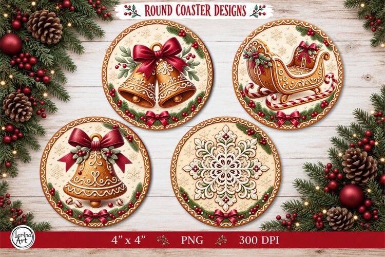 4 Round Christmas Decor | Christmas Decor example image 1