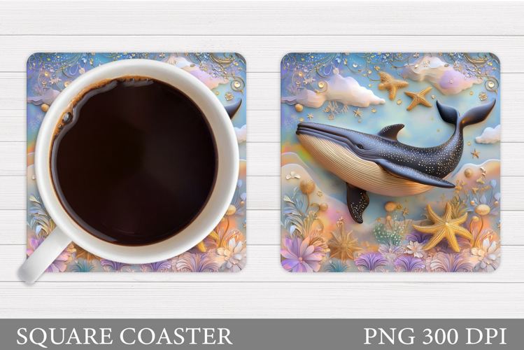 Whale Coaster Design. Whale Coaster Sublimation