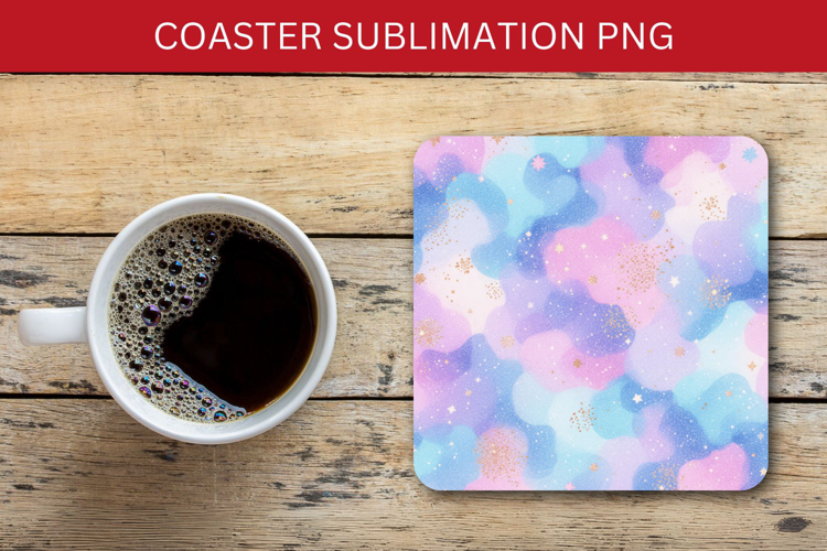 square coaster - glitter