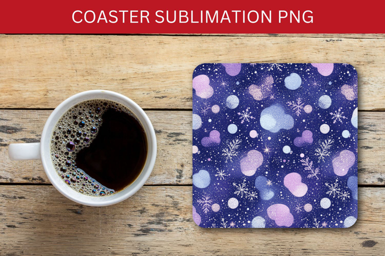 square coaster - glitter