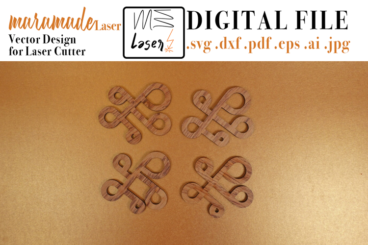 Coaster Ghirigoro Vector File for Laser Cutter.