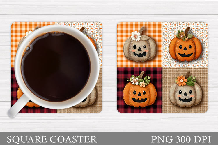 Halloween Pumpkin Coaster. Halloween Coaster Sublimation