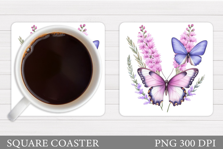 Butterfly Coaster Design. Butterfly Sublimation