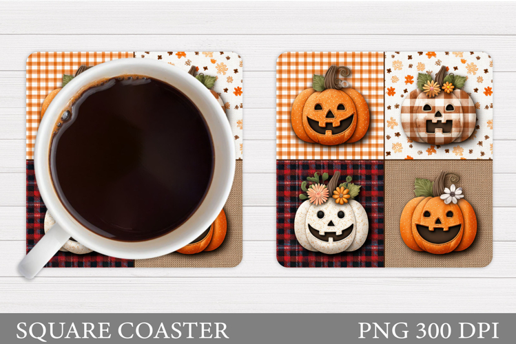 Halloween Pumpkin Coaster. Halloween Coaster Design