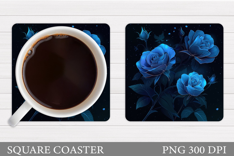 Roses Coaster Sublimation. Flowers Coaster Design