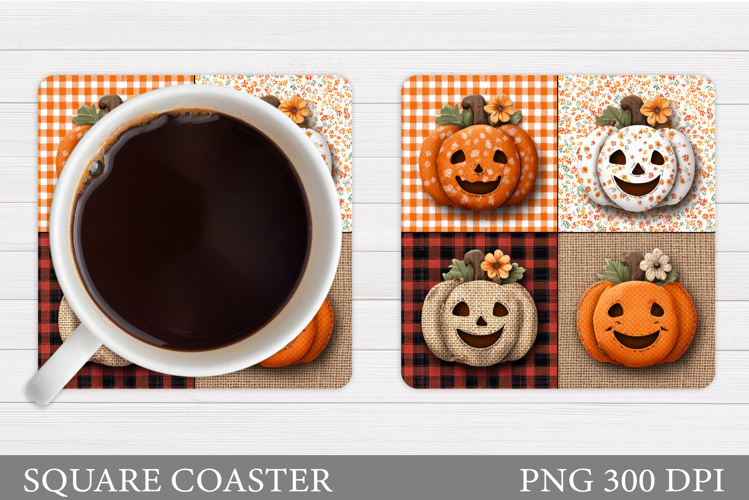 Halloween Pumpkin Coaster. Halloween Coaster Sublimation
