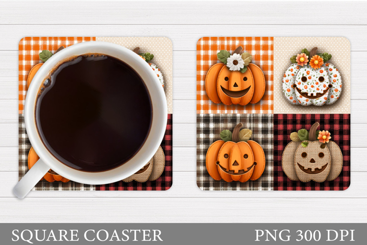 Halloween Pumpkin Coaster. Halloween Coaster Sublimation