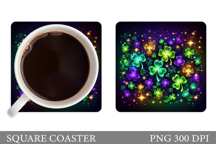 St Patrick Clover Coaster. St Patrick Coaster Sublimation