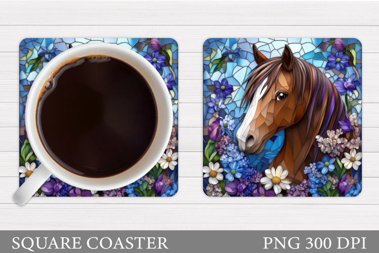 Cute Horse Coaster Design. Cute Horse Sublimation