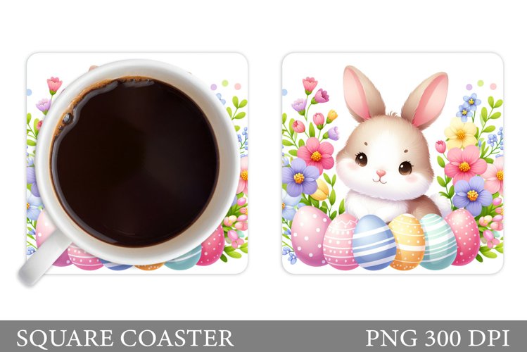 Easter Bunny Coaster. Bunny Easter Coaster Design