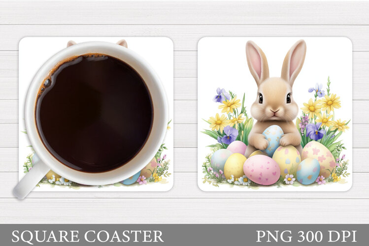 Easter Bunny Coaster. Bunny Easter Coaster Design example image 1