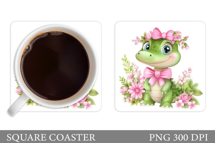 Cute Crocodile Coaster Design. Cute Crocodile Sublimation