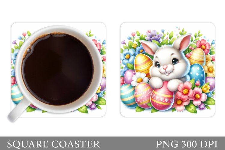 Easter Bunny Coaster. Bunny Easter Coaster Design example image 1