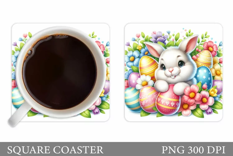Easter Bunny Coaster. Bunny Easter Coaster Design