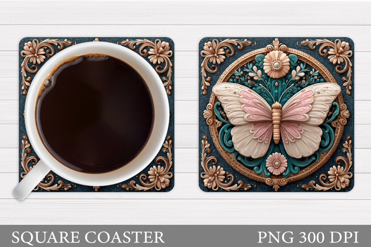 Butterfly Coaster Design. Butterfly Sublimation