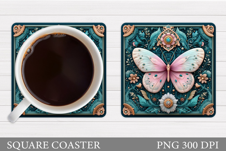Butterfly Coaster Design. Butterfly Sublimation