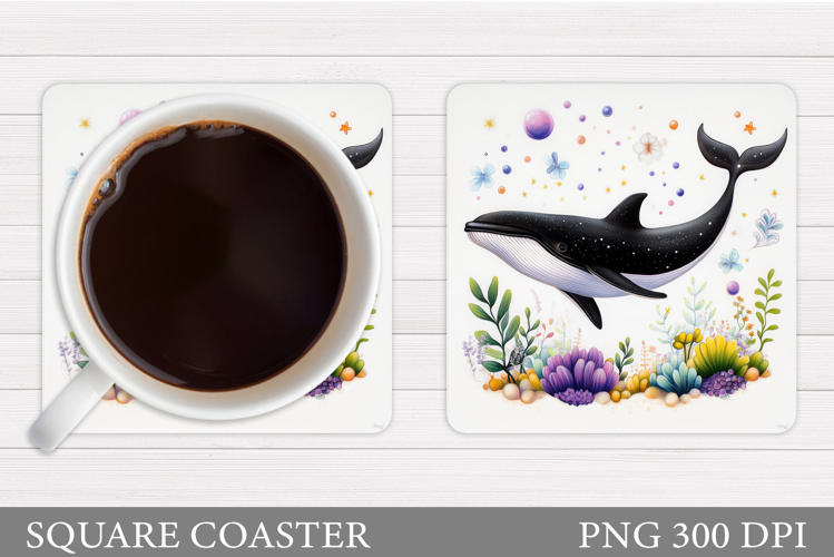Whale Coaster Design. Whale Coaster Sublimation