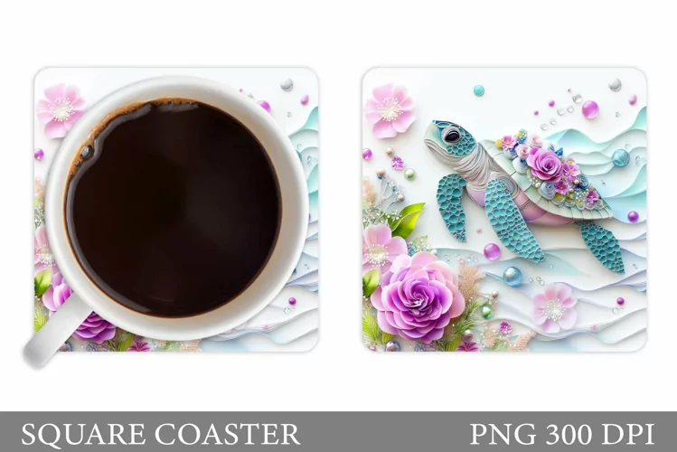 Turtle Coaster Design. Turtle Coaster Sublimation