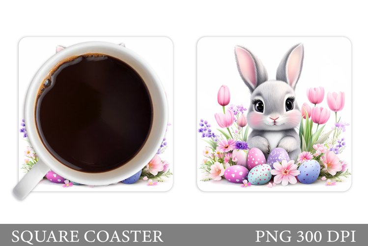 Easter Bunny Coaster. Bunny Easter Coaster Design example image 1