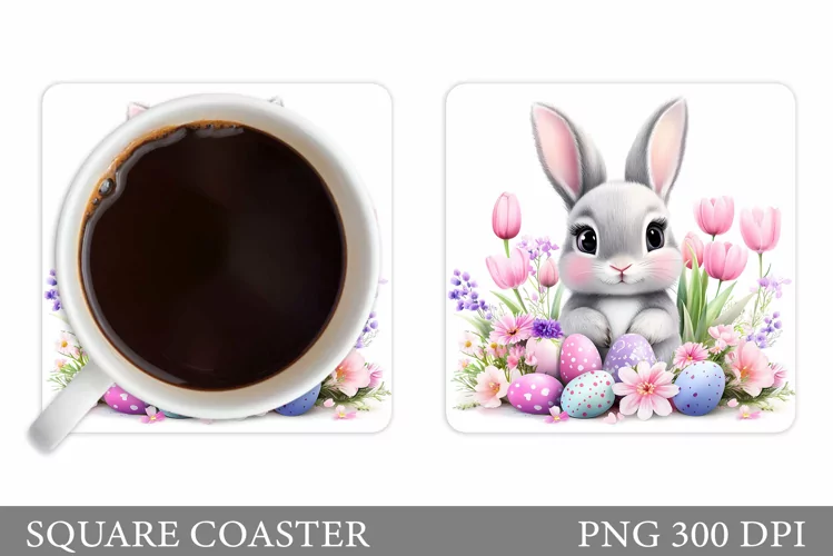 Easter Bunny Coaster. Bunny Easter Coaster Design