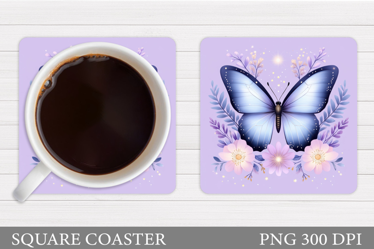 Butterfly Coaster Design. Butterfly Sublimation