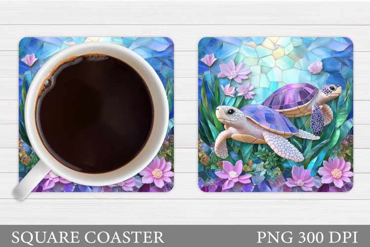 Sea Turtle Coaster Design. Turtle Coaster Sublimation