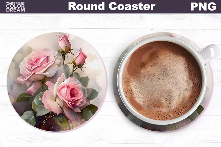 Flowers Coaster | Floral Car Coaster | Roses Coaster