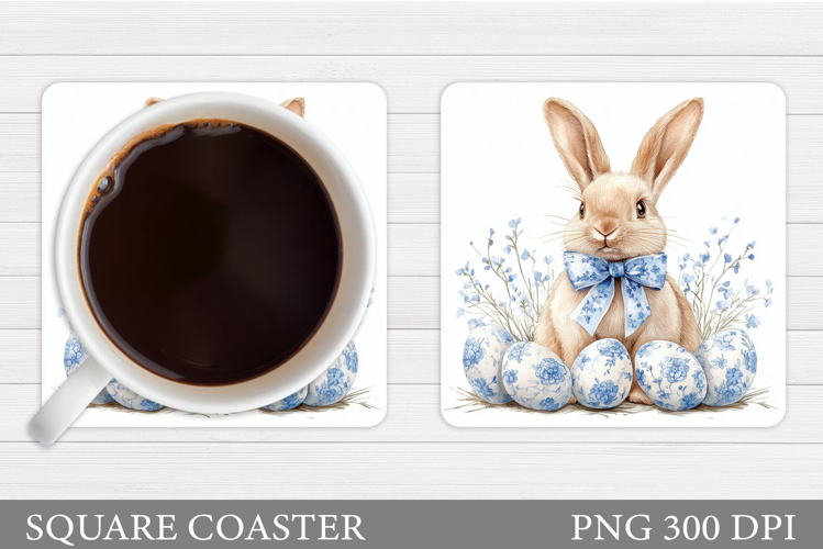Easter Bunny Coaster Design. Easter Coaster Sublimation