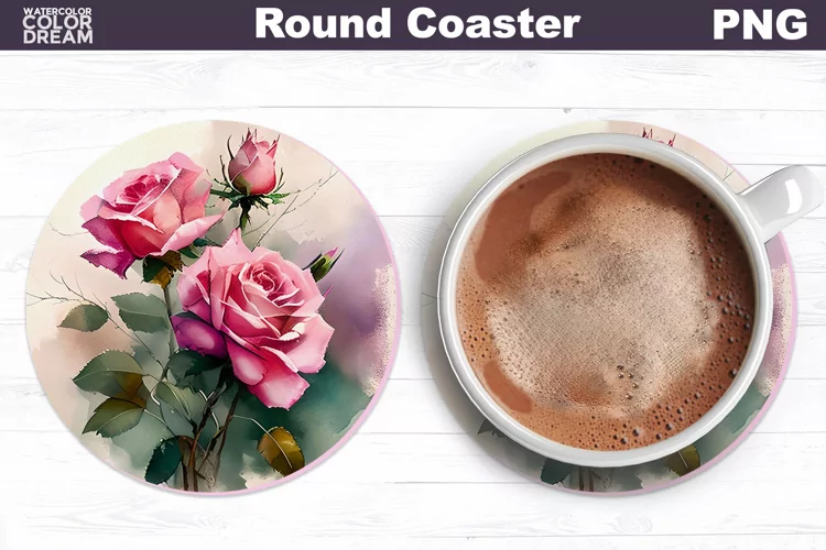 Flowers Coaster | Floral Car Coaster | Roses Coaster