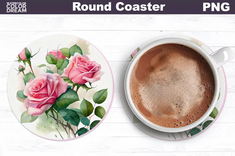 Flowers Coaster | Floral Car Coaster | Roses Coaster