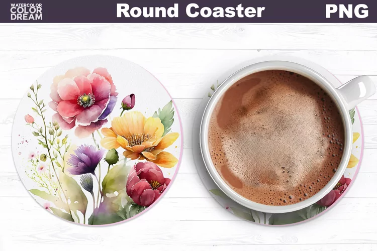 Spring Flowers Coaster | Floral Car Coaster