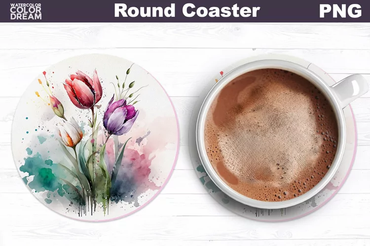 Spring Flowers Coaster | Tulip Car Coaster