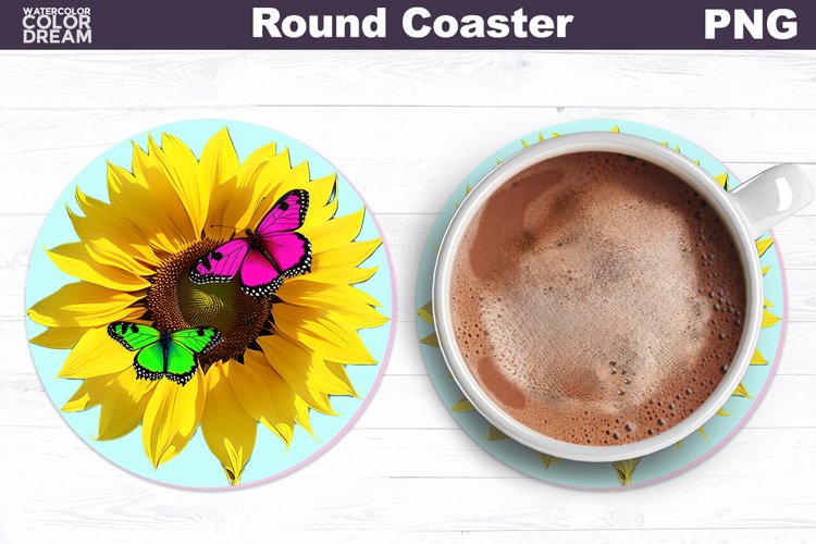 Sunflowers Coaster | Summer Car Coaster example image 1