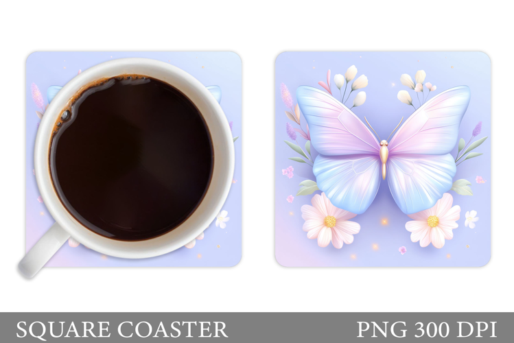 Butterfly Coaster Design. Butterfly Sublimation