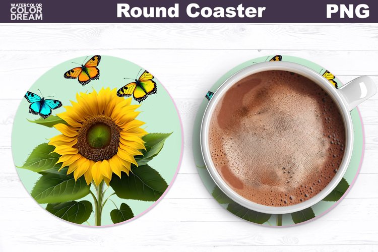 Sunflowers Coaster | Summer Car Coaster example image 1
