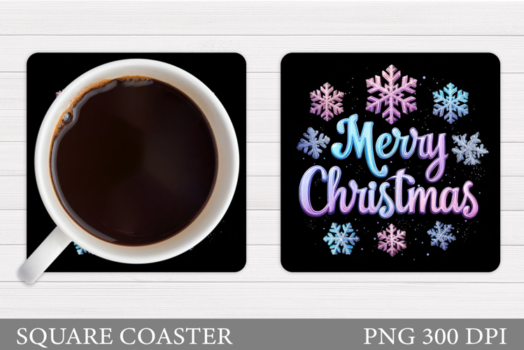 Merry Christmas Coaster. Christmas Coaster Design