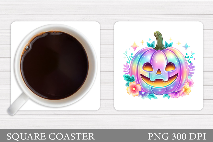 Spooky Pumpkin Coaster. Halloween Coaster Design