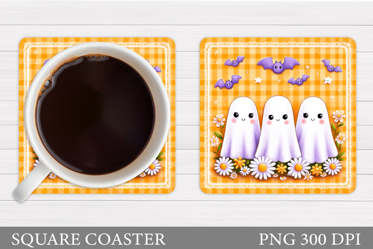 Cute Ghost Magnet Design. Halloween Magnet Sublimation