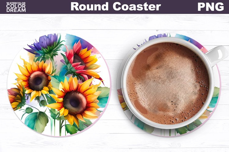 Sunflowers Coaster | Car Coaster Sublimation