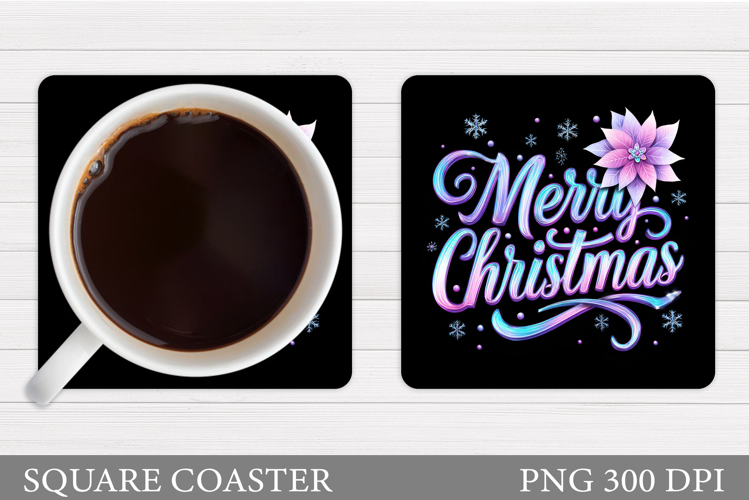 Merry Christmas Coaster. Christmas Coaster Design
