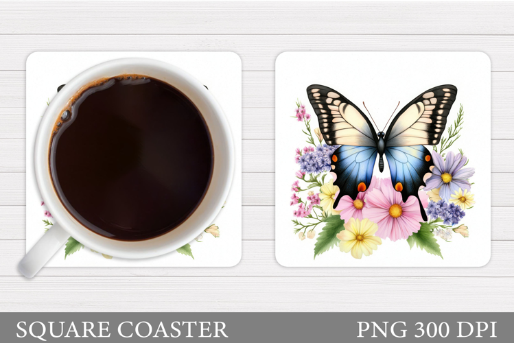 Butterfly Coaster Design. Butterfly Sublimation