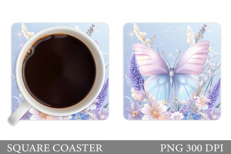 Butterfly Coaster Design. Butterfly Sublimation