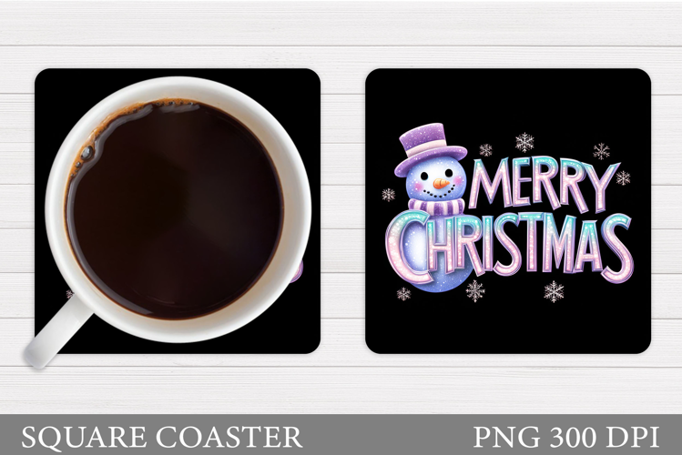 Merry Christmas Coaster. Christmas Coaster Sublimation